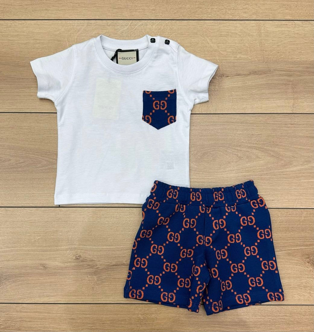 Gucci set blauw / wit