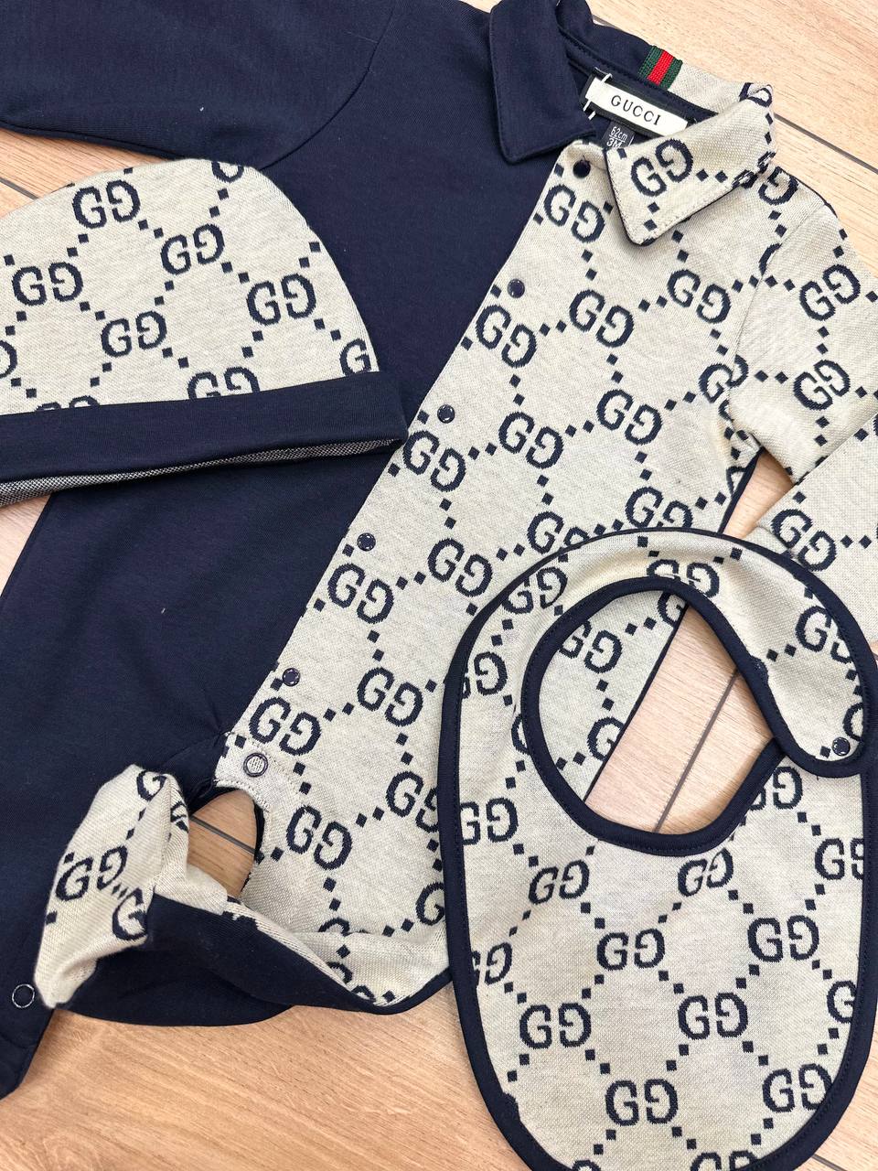 Gucci baby Newborn set donkerblauw