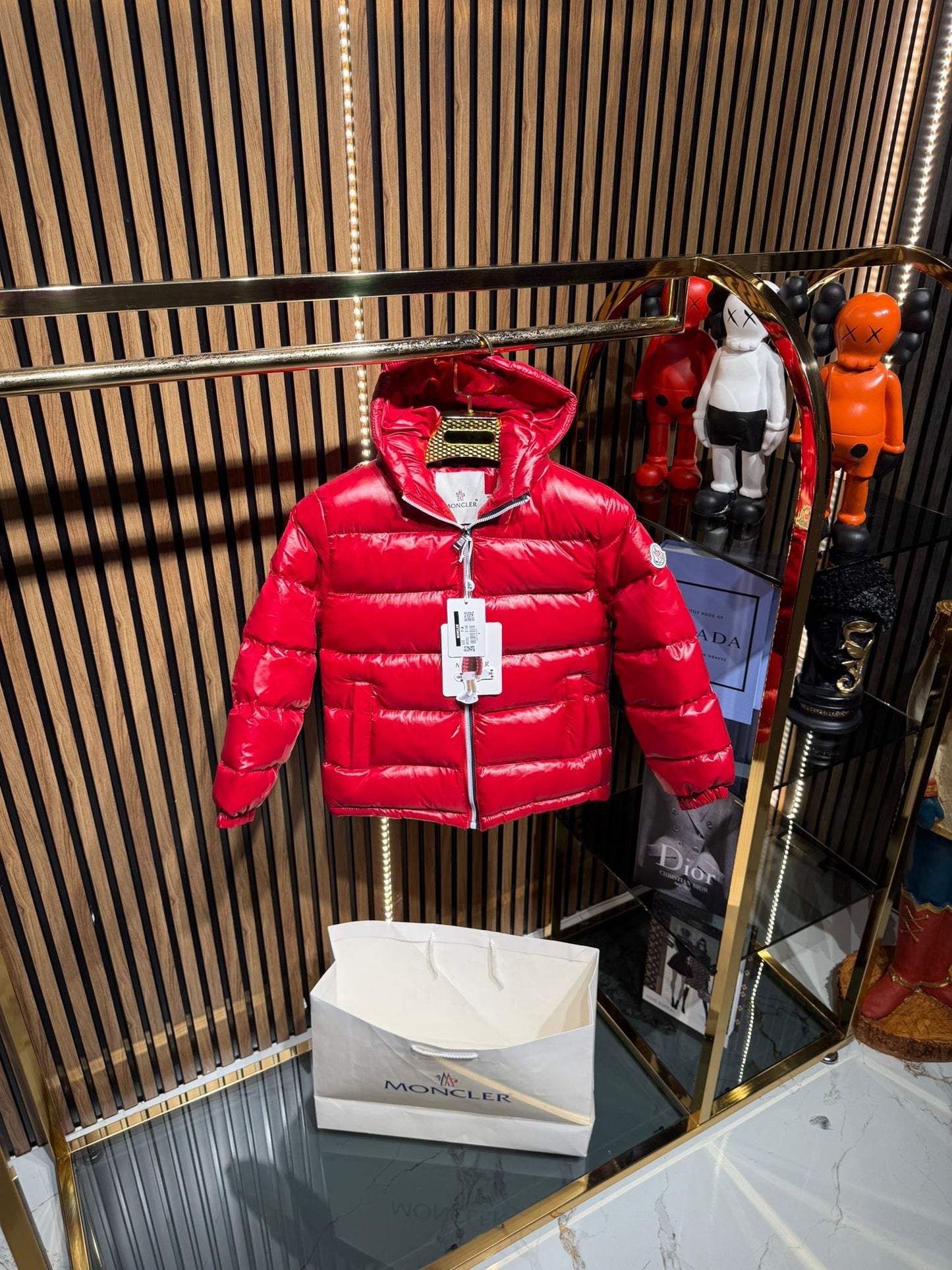 Moncler winterjas rood