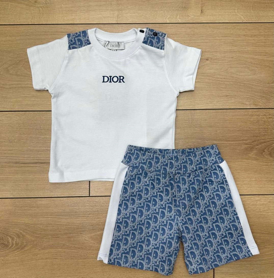 Dior set blauw / wit