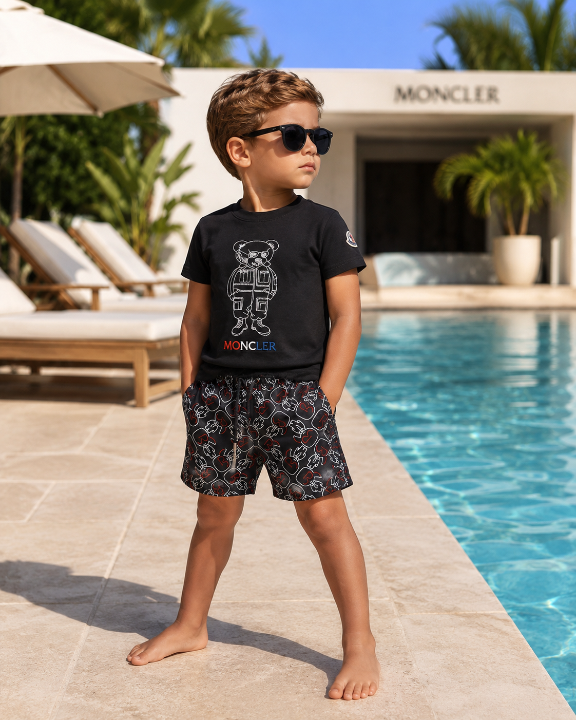 Moncler t-shirt zwart beertje