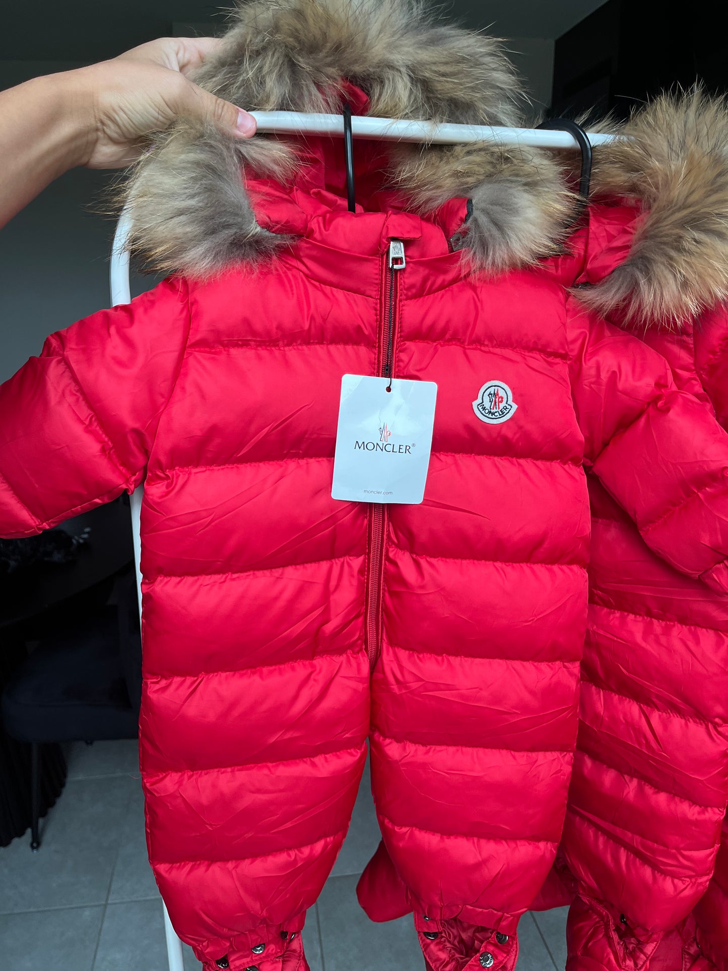 Winterjas / skipak Moncler rood