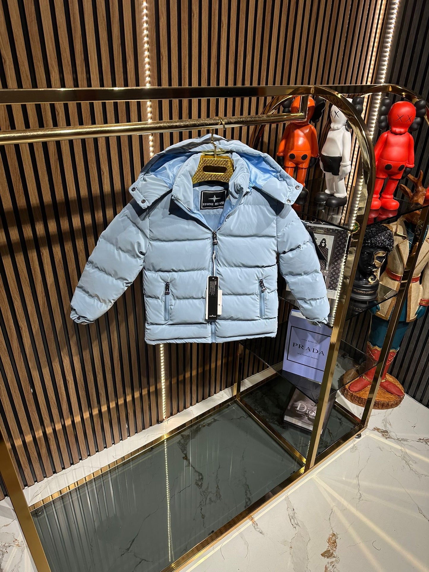 Stone Island winterjas lichtblauw