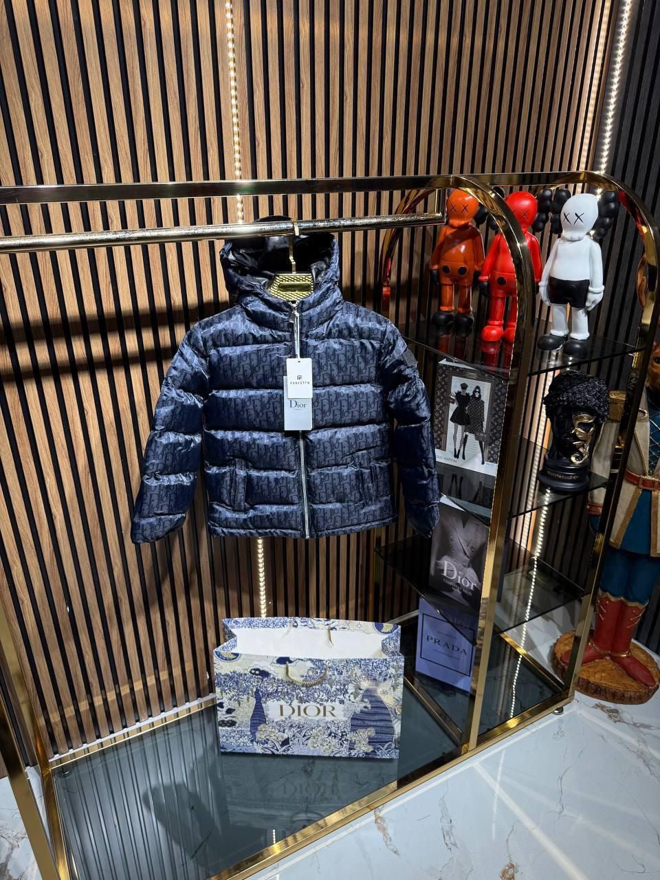 Dior winterjas donkerblauw