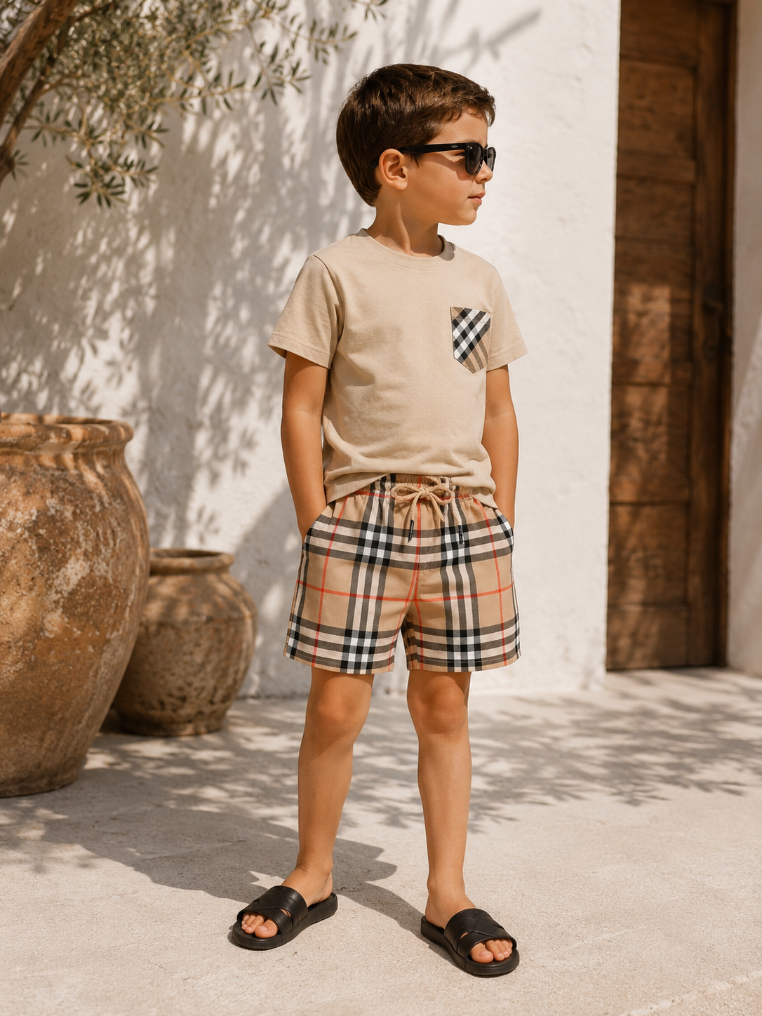 Burberry zwembroek kids beige