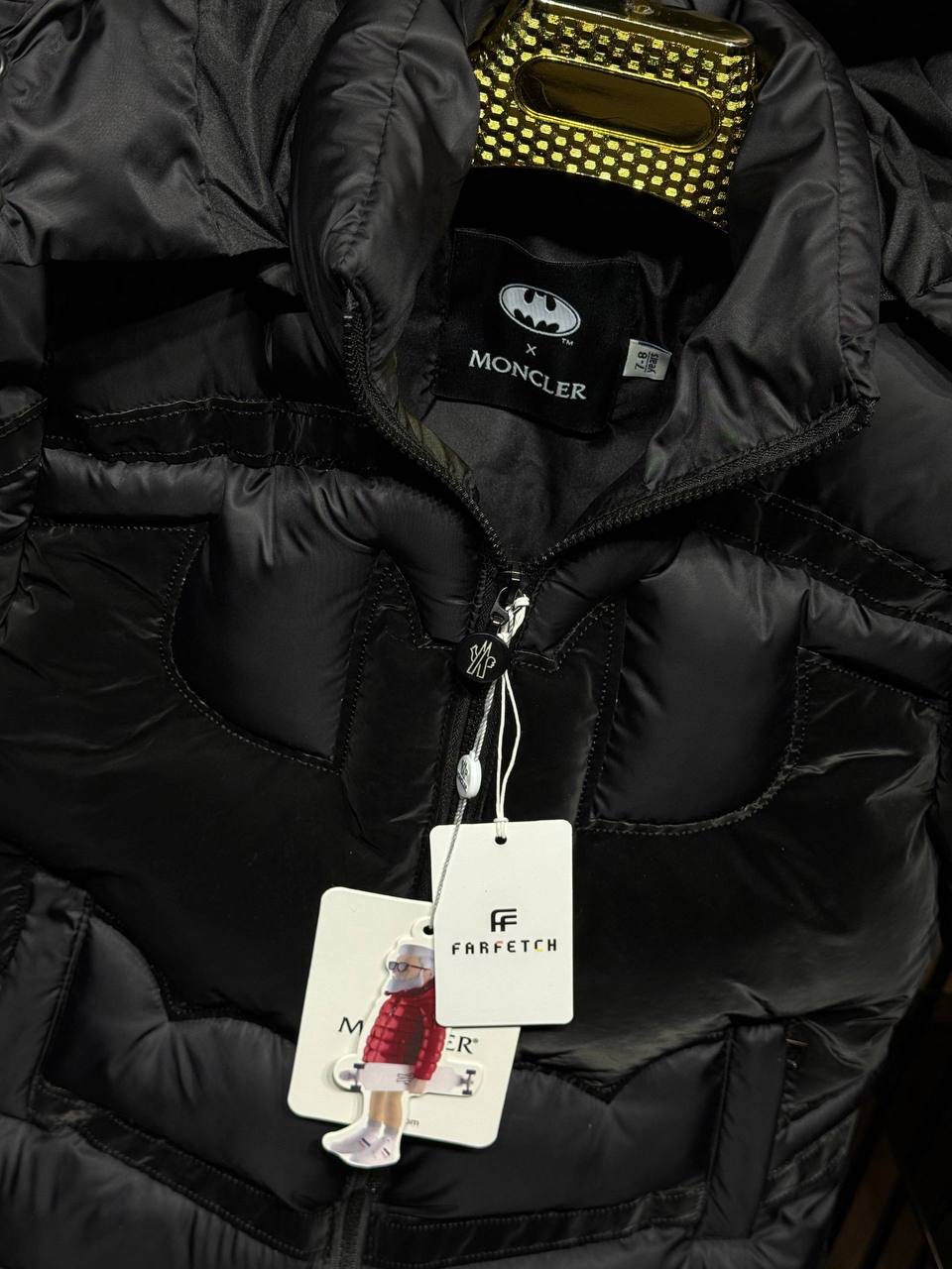 Moncler winterjas batman zwart