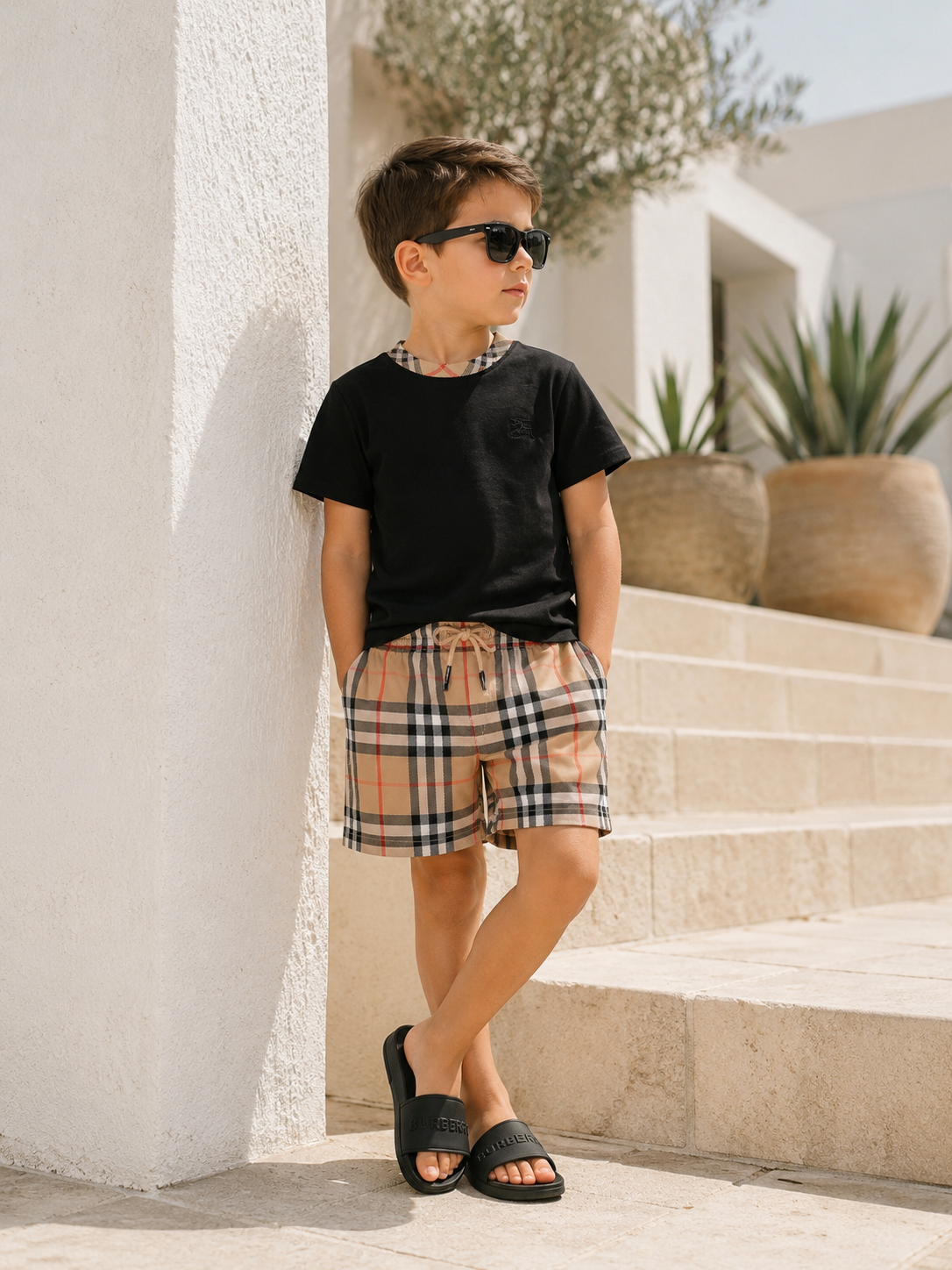 Burberry zwembroek kids beige