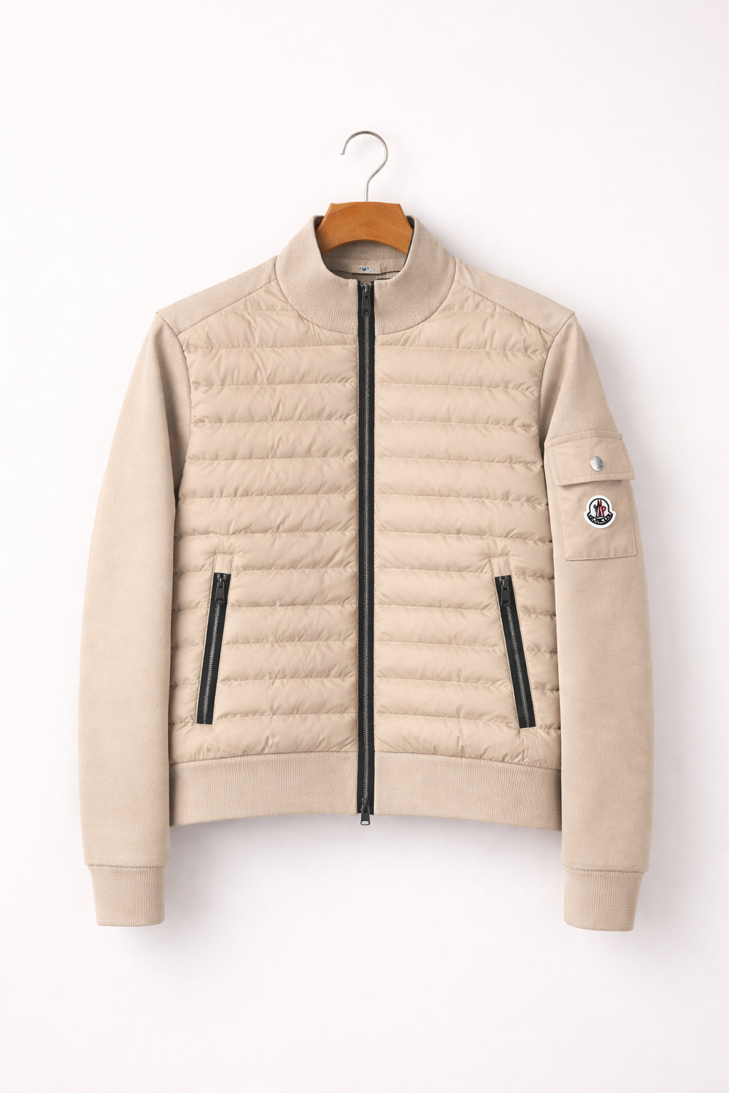 Moncler hybride jas beige