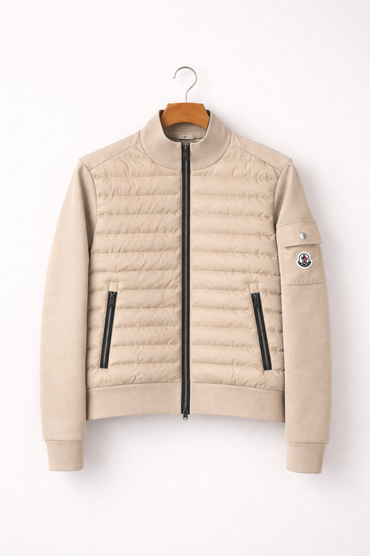 Moncler hybride jas beige