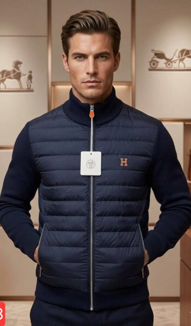 Hermes jas donkerblauw