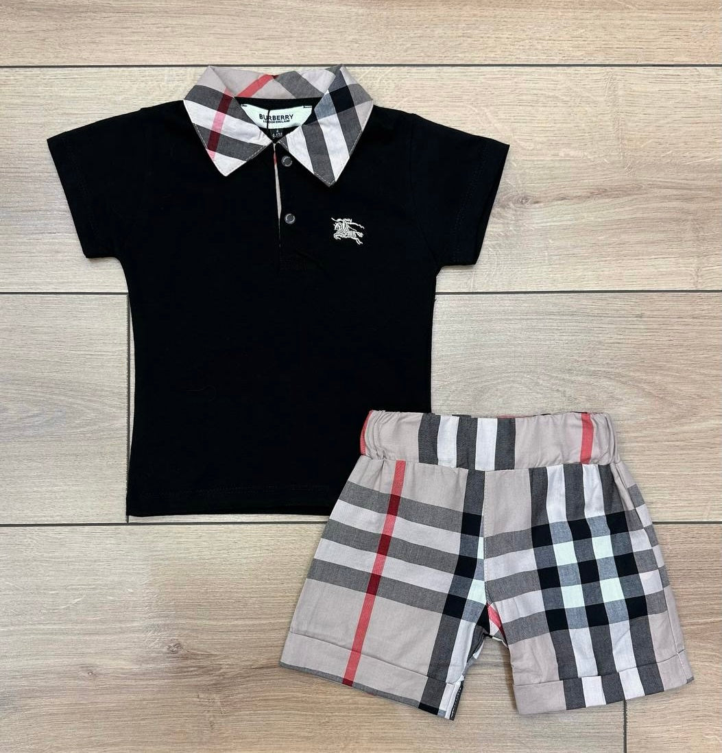Burberry baby Zomerset zwart polo