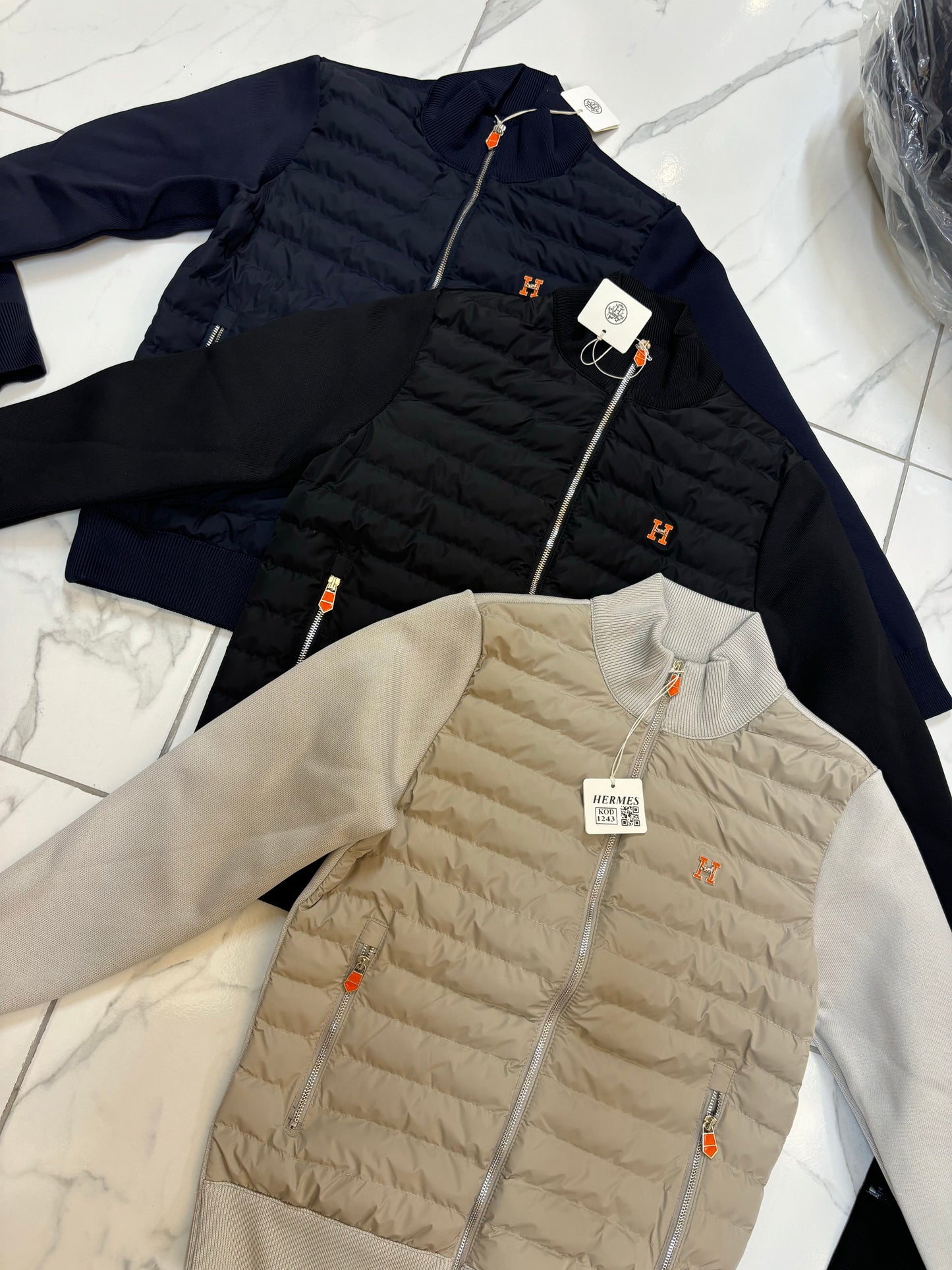 Hermes jas donkerblauw