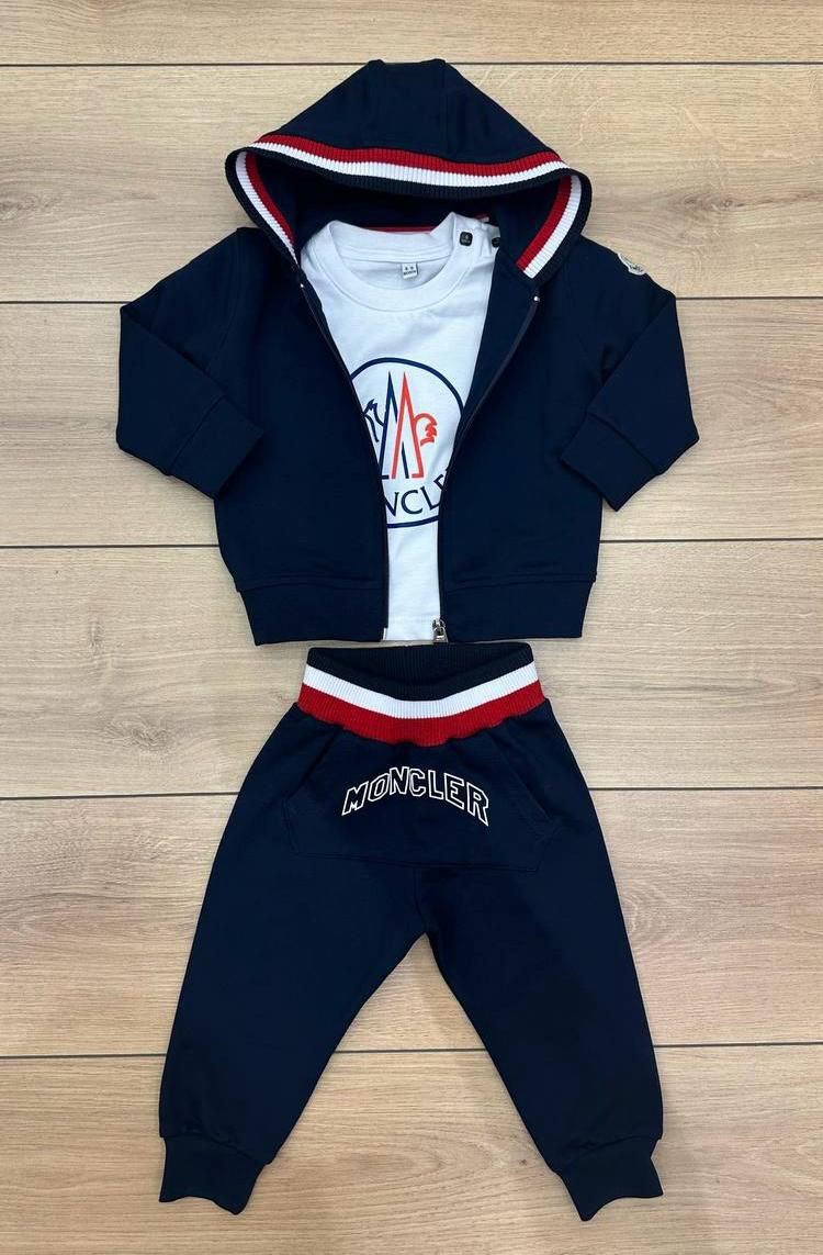 Moncler 3-delige set donkerblauw