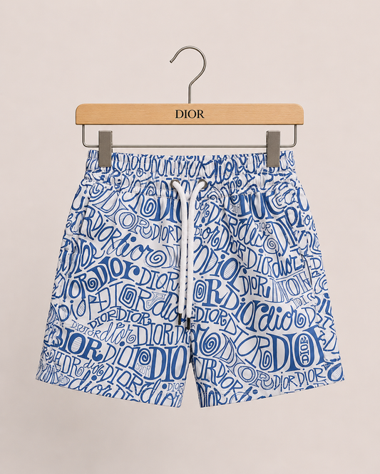 Dior zwembroek kids wit/blauw