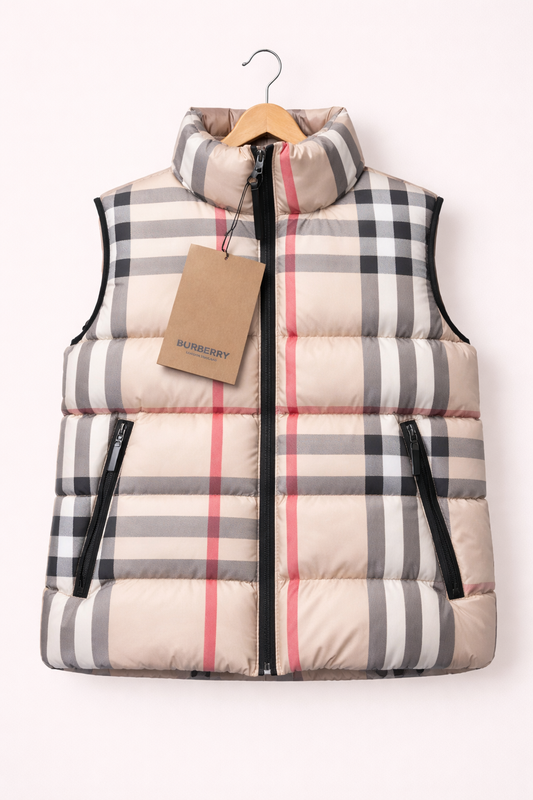 Burberry bodywarmer beige print