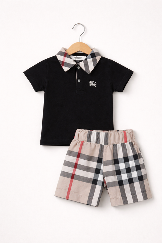 Burberry baby Zomerset zwart polo
