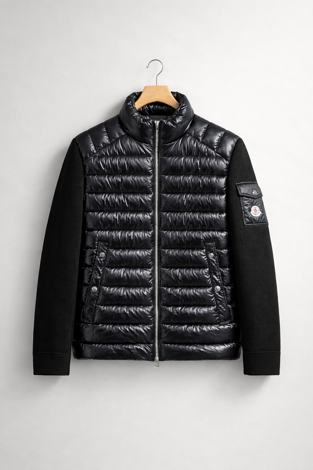Moncler zomerjas zwart blinkend