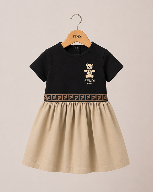 Fendi jurkje baby zwart beige