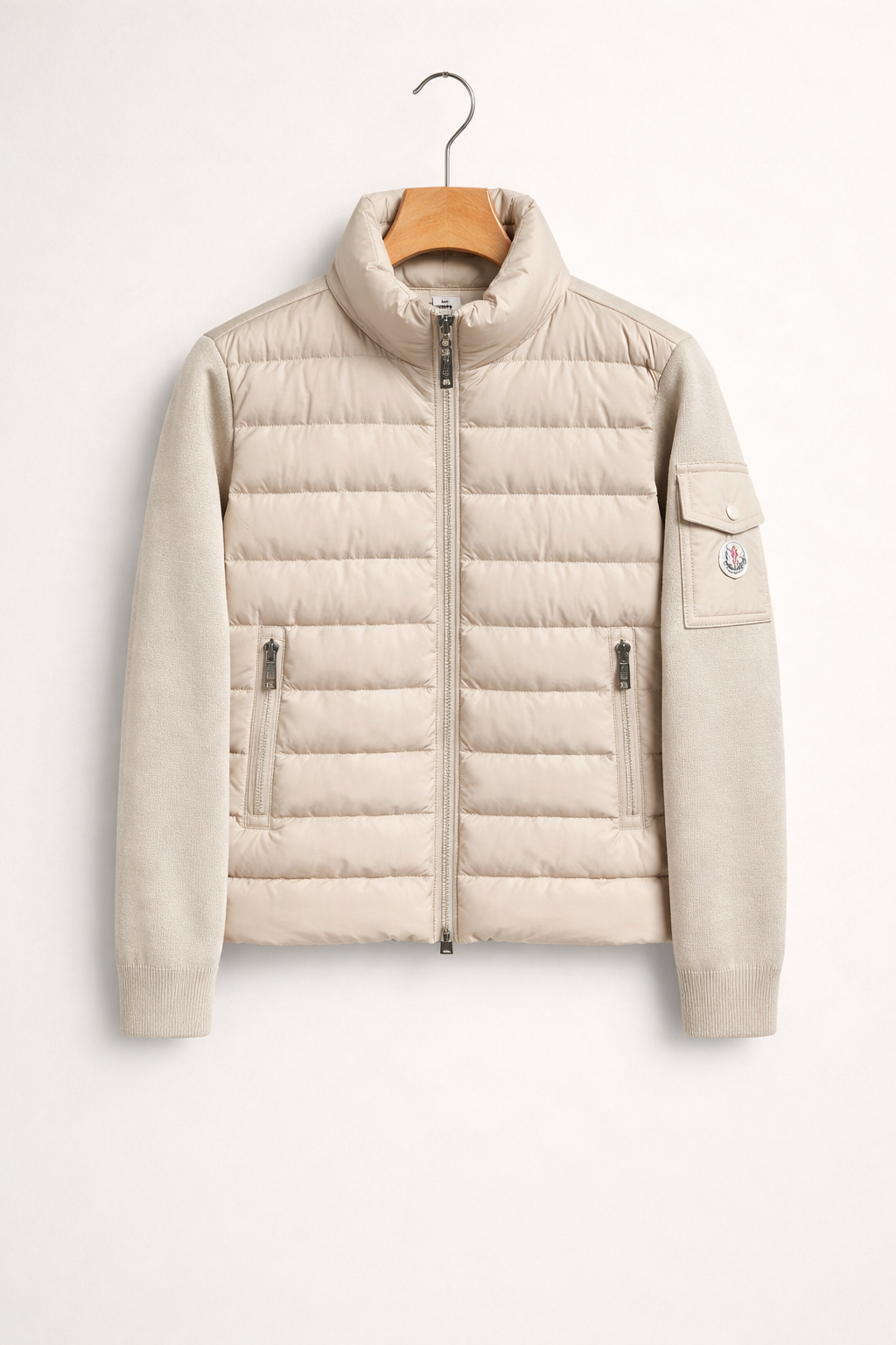 Moncler hybrid jasje beige