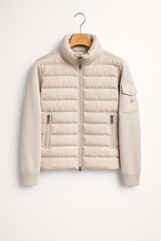 Moncler hybrid jasje beige