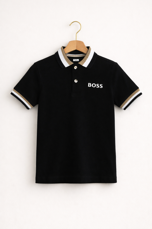 Hugo Boss polo zwart.