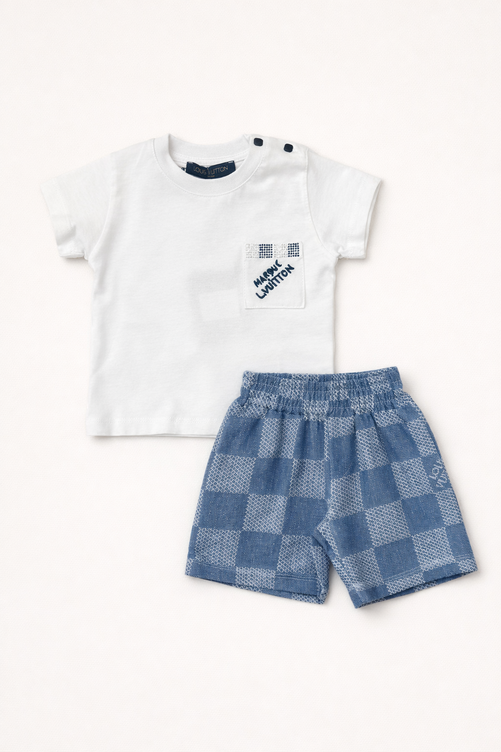 Louis Vuitton set blauw / wit