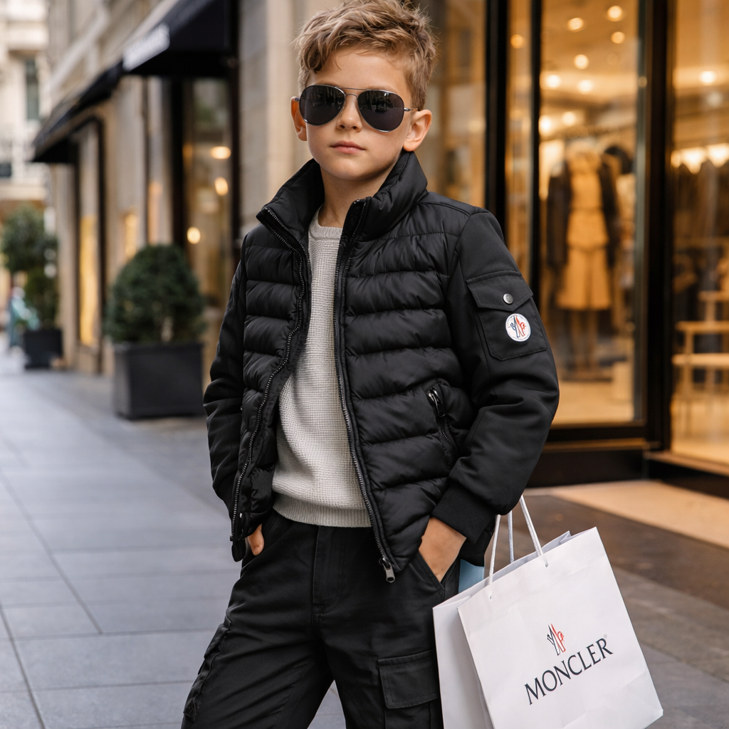 Moncler hybrid jasje zwart