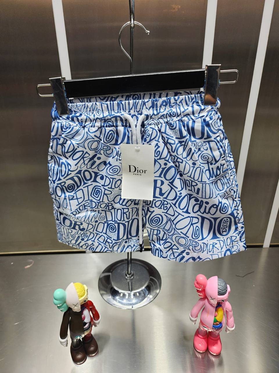 Dior zwembroek kids wit/blauw