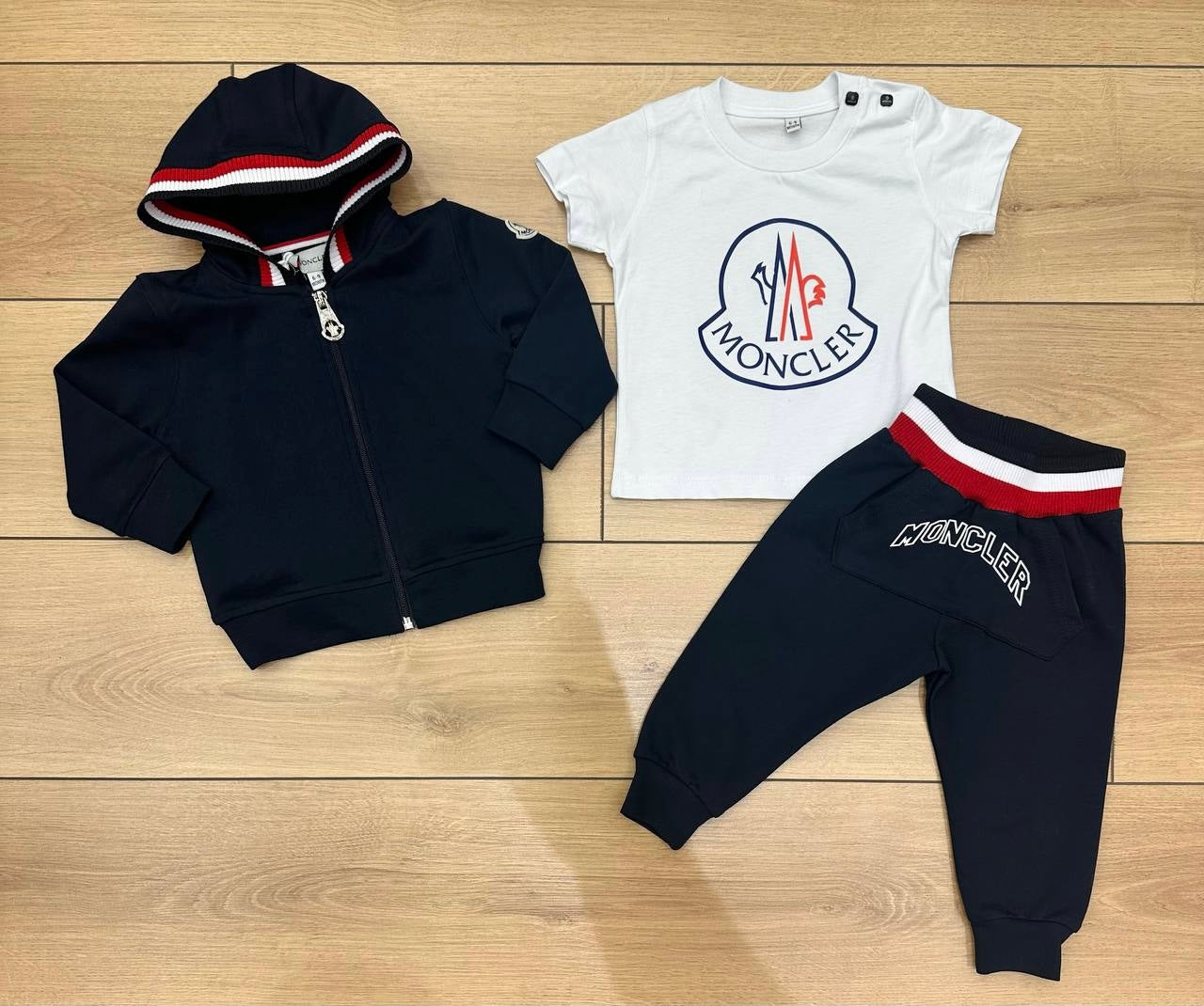 Moncler 3-delige set donkerblauw
