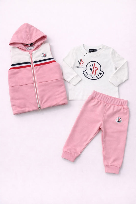 Moncler 3-delige set roze