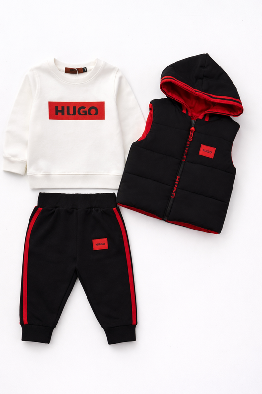 Hugo Boss 3-delige set zwart / rood