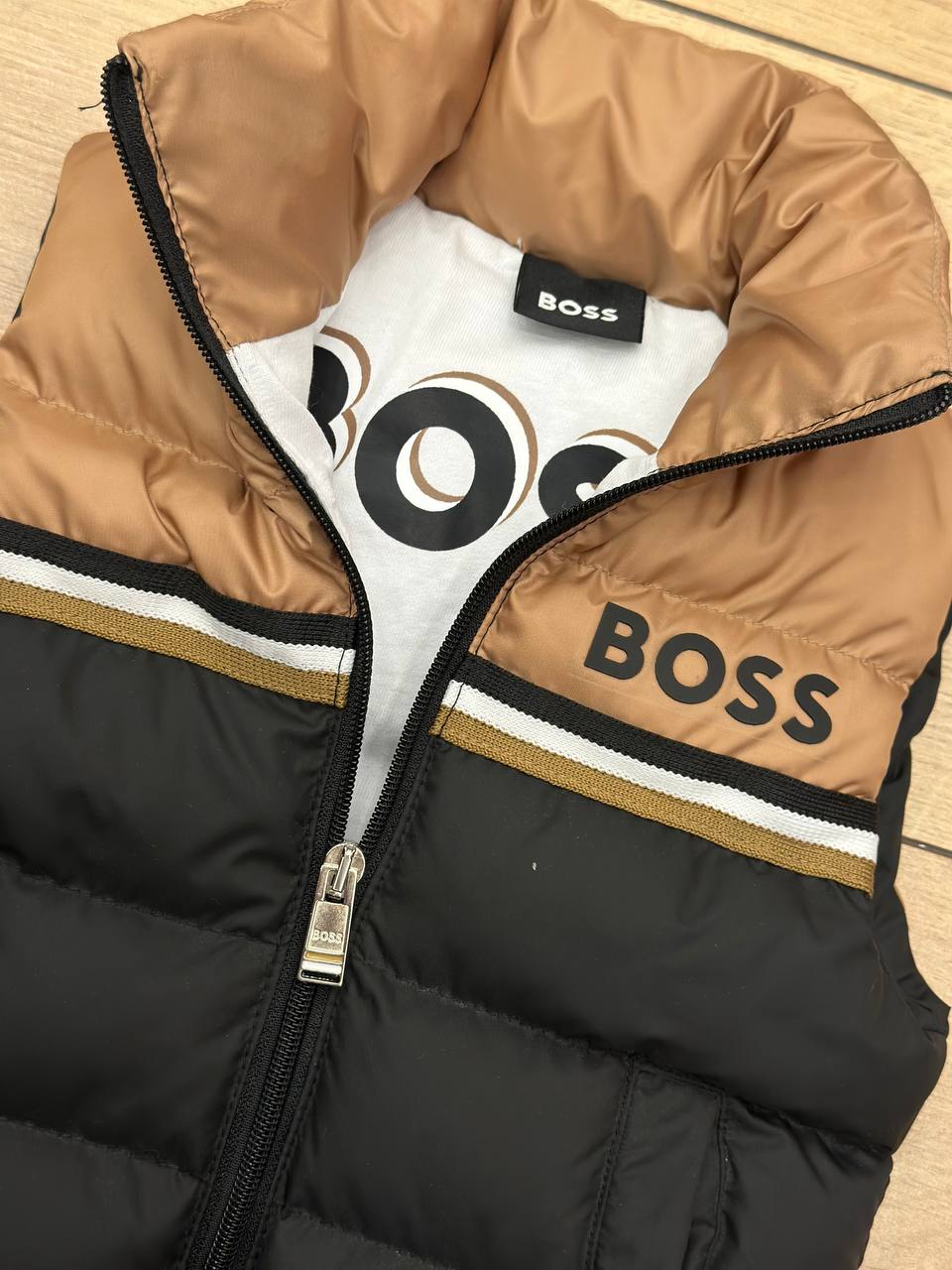 HUGOBOSS bodywarmer bruin/zwart