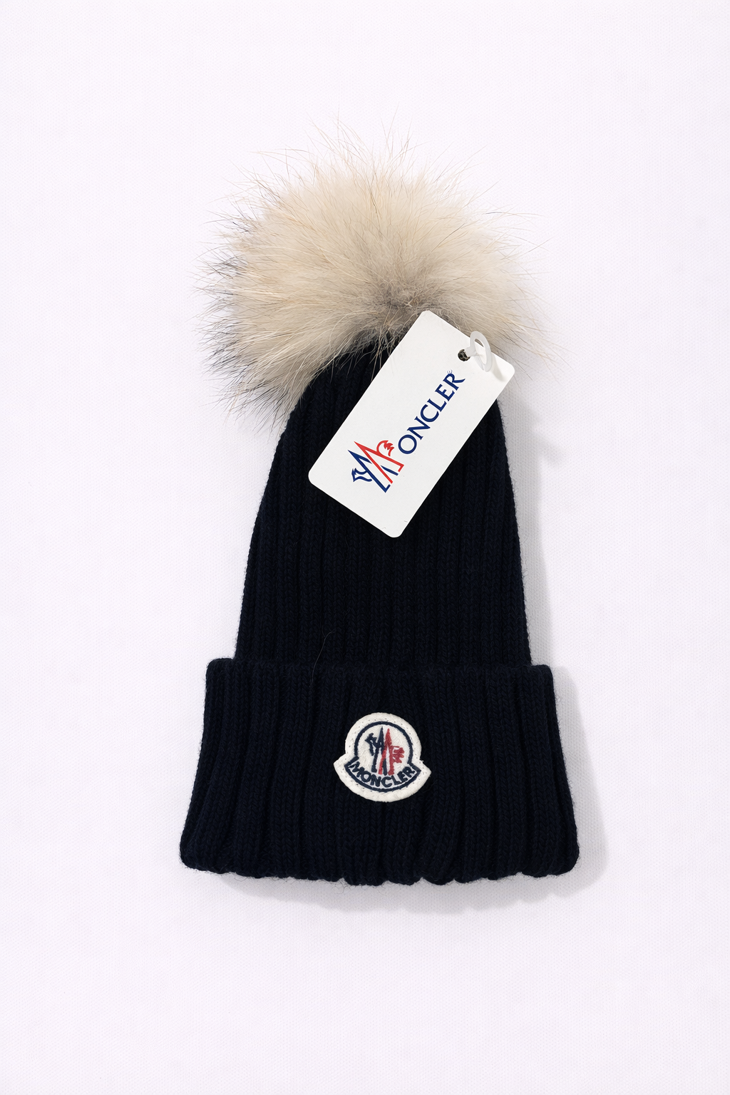 Moncler muts bont zwart