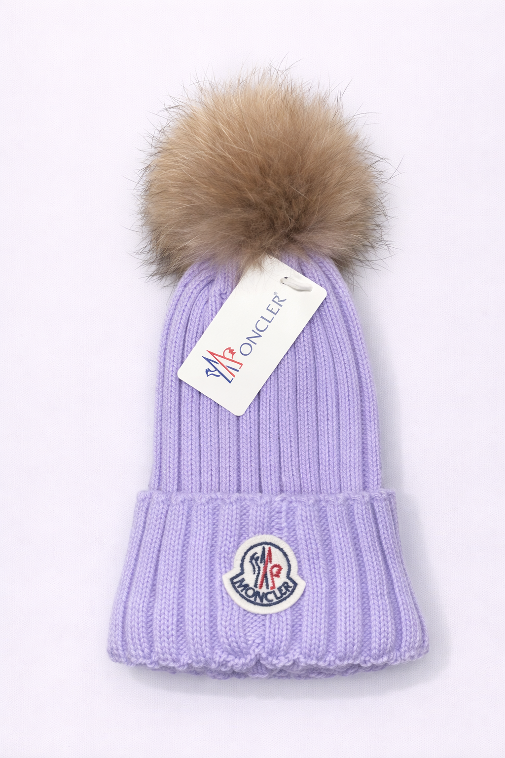 Moncler muts bont lila