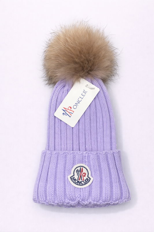 Moncler muts bont lila