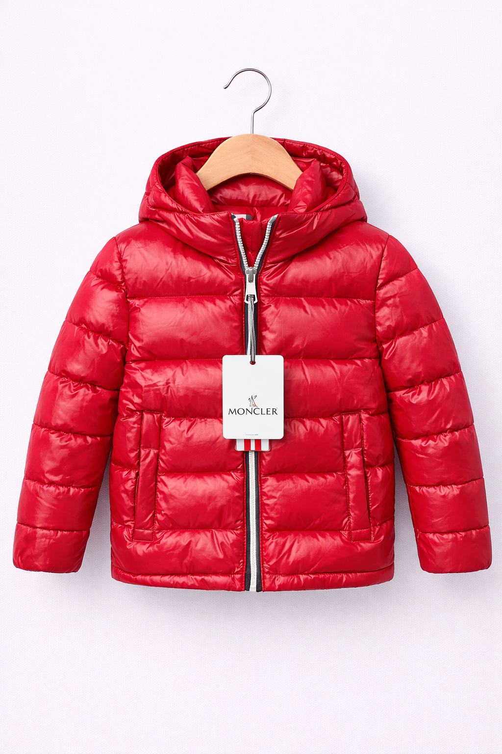 Moncler winterjas rood