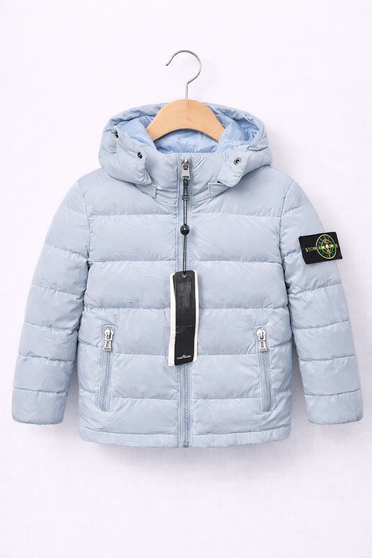 Stone Island winterjas lichtblauw