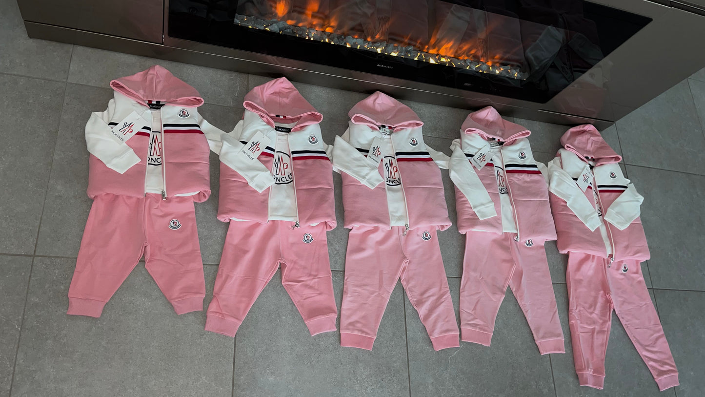 Moncler 3-delige set roze