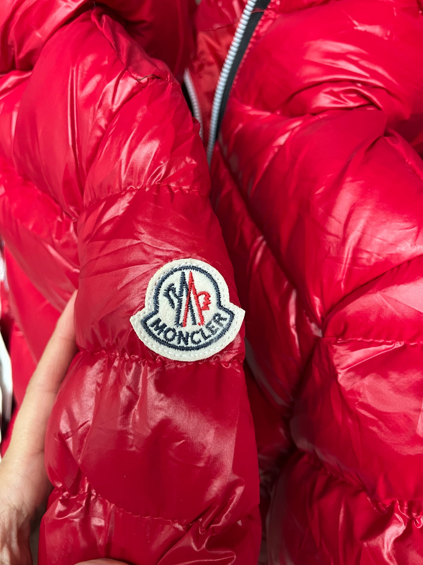 Moncler winterjas rood