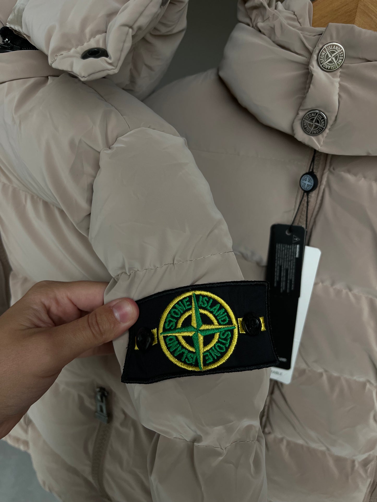 Stone Island winterjas beige