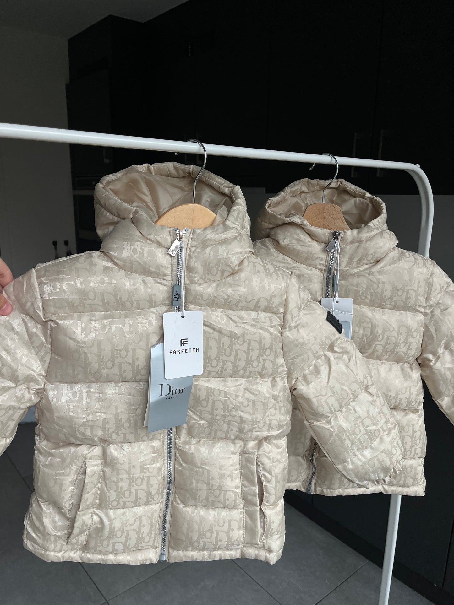 Dior winterjas beige