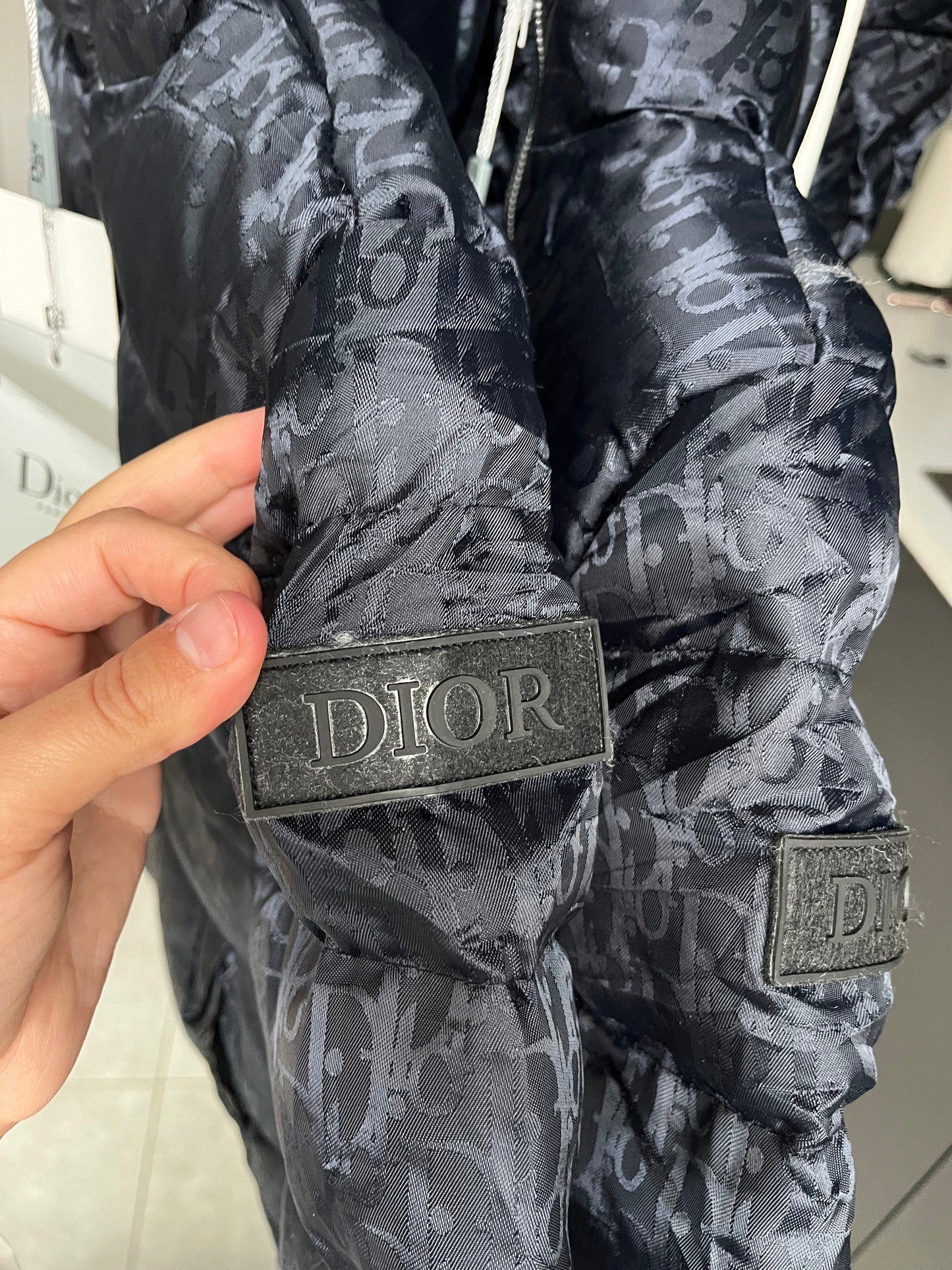 Dior winterjas donkerblauw