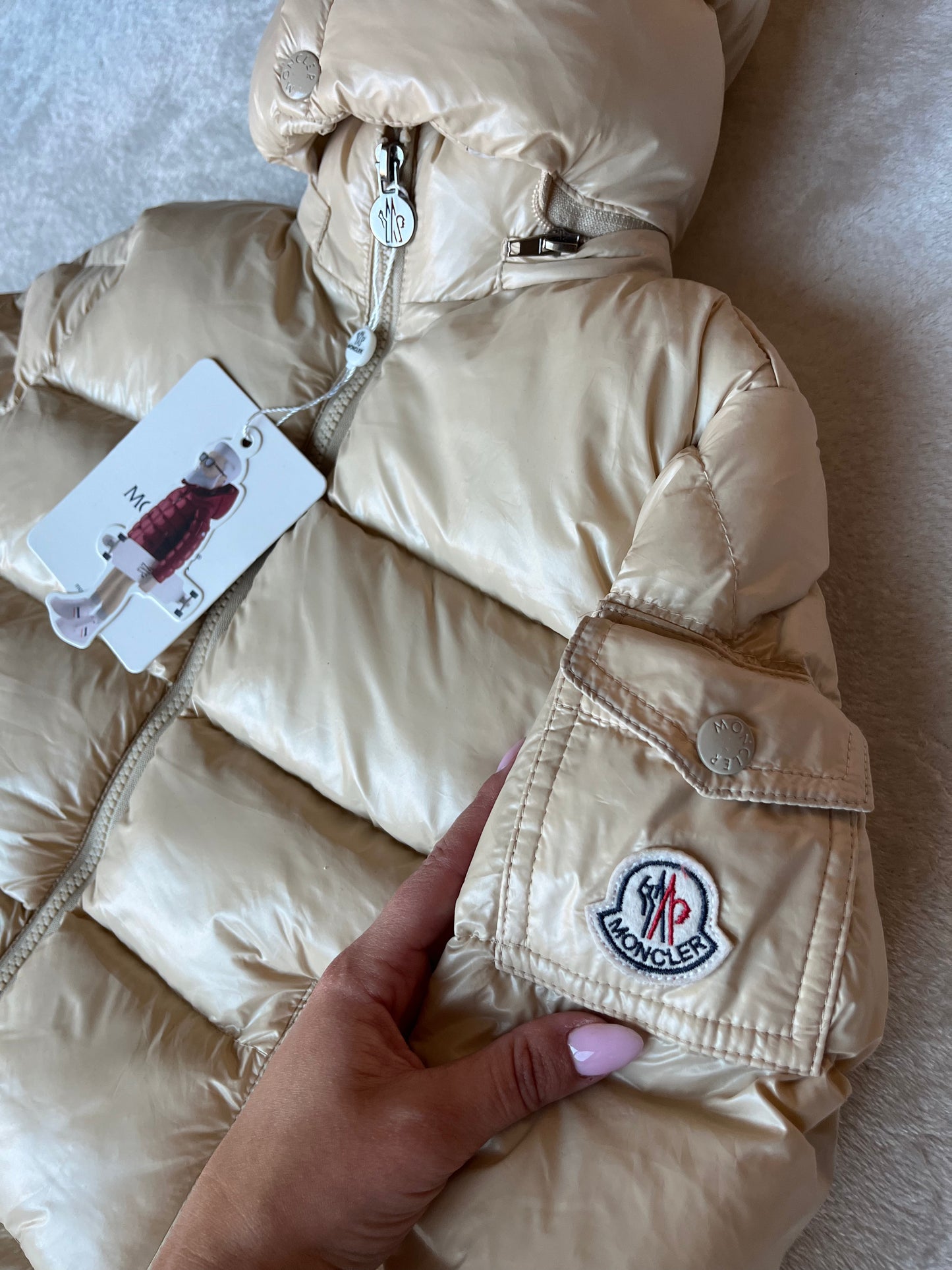 Moncler winterjas beige