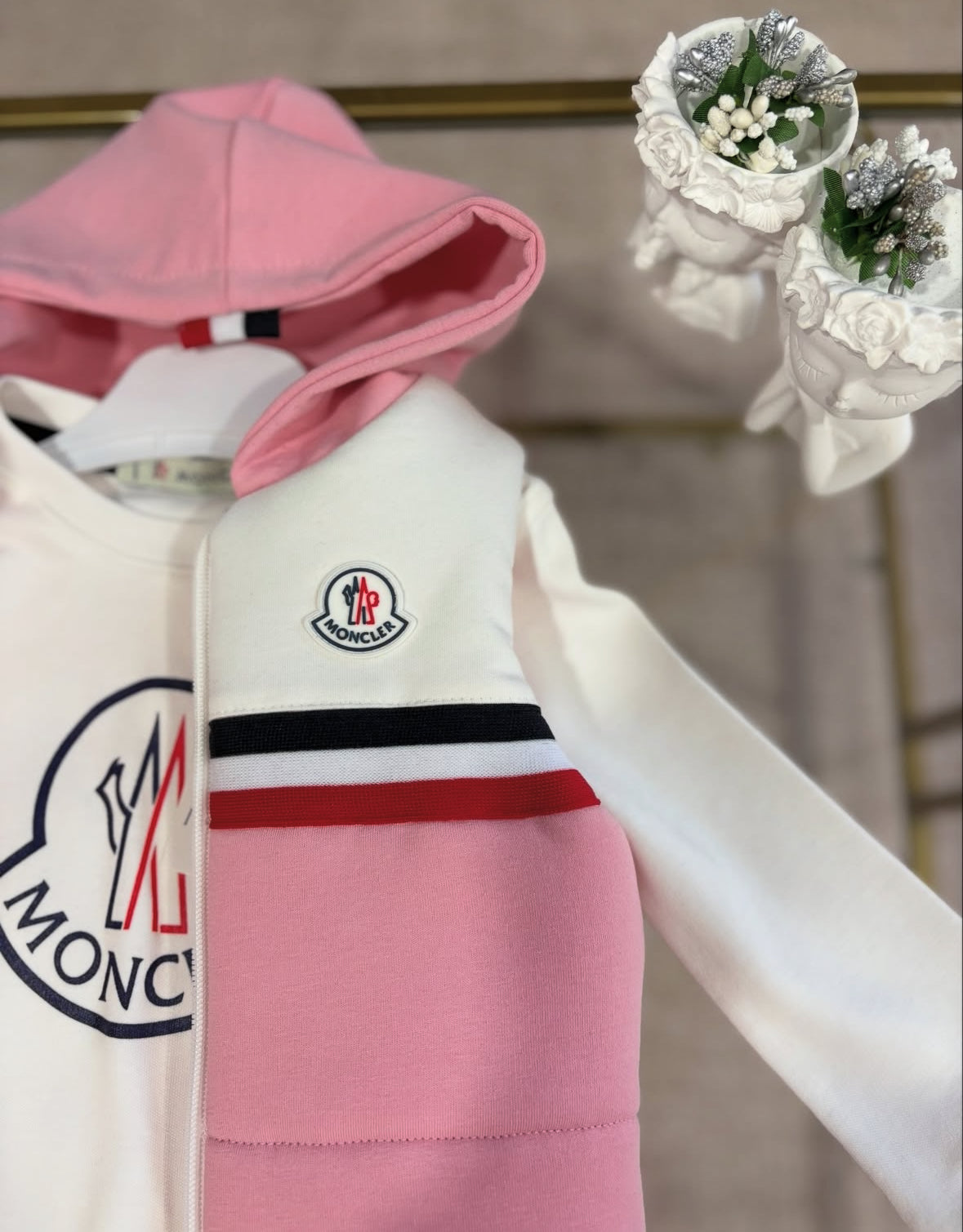 Moncler 3-delige set roze