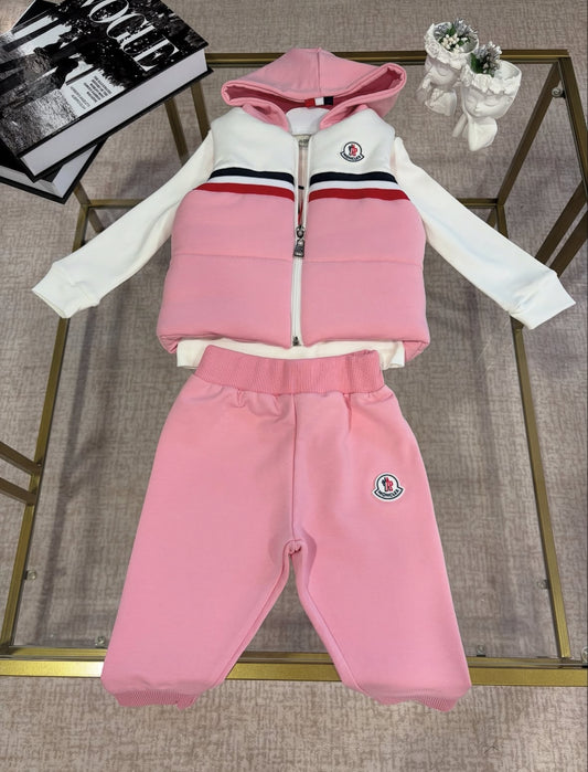 Moncler 3-delige set roze