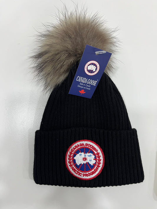 Canada Goose muts zwart met bont